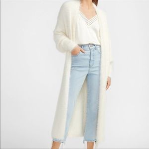 Express fuzzy duster cardigan